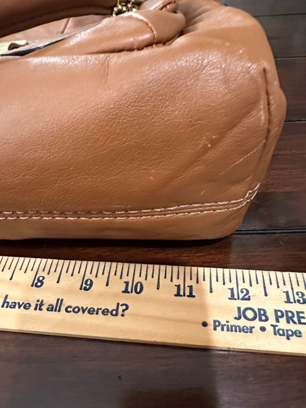 COACH Kristin Tan Leather Satchel with Gold-Tone Hardware - Picture 12 of 16